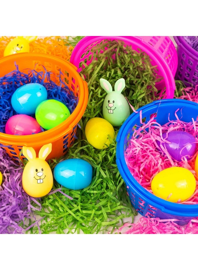 Evoio Easter Baskets for Kids, 24 Pack Plastic Easter Baskets Bulk for Egg Hunts Set, Easter Bucket Bags with 120g Easter Grass for Toddler Classroom Collecting Easter Eggs Party Favor - Image 5