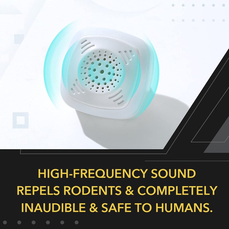 OWLTRA OW-5 Ultrasonic Rodent Repellers 4 Pack, Effectively Repel Rodents While 100% Silent & Safe to Humans and Non-Rodent Pets, White - Image 2
