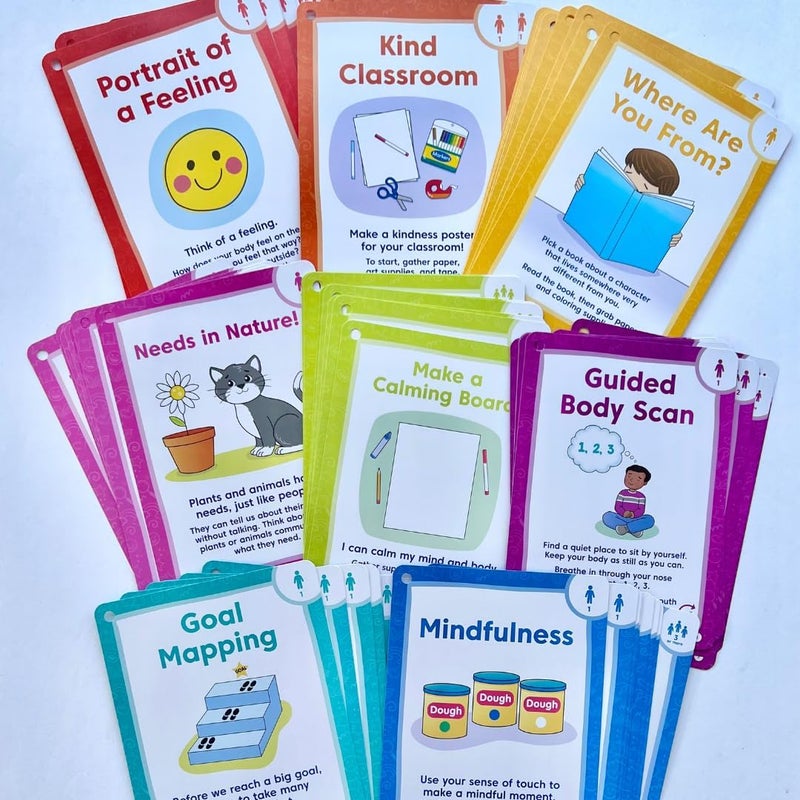 hand2mind Social Emotional Task Cards for Ages 3+, Social Emotional Learning Activities, Calm Down Corner, Play Therapy Toys for Counselors, SEL Games, Preschool Card Games, Feelings Flash Cards - Image 2