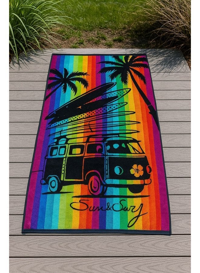 toãlla Toalla Beach Towel, 100% Cotton, Practical, Soft On The Body, Size 86*160 - Image 1