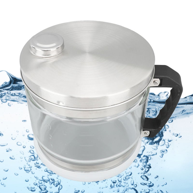Distilled Water Container: Glass Jar With Stainless Steel Lid - Wide Compatibility Replacement Storage Bottle For Home Beauty And Countertop Still Use - Image 2