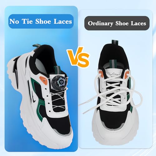 TecoKart® No Tie Shoe Laces, Automatic Buckle Shoe Lace for Sneakers, Black Elastic Shoe Laces for Men and Youth - Image 5