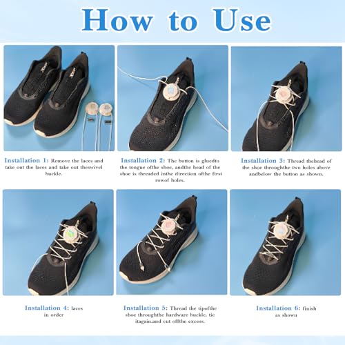 TecoKart® No Tie Shoe Laces, Automatic Buckle Shoe Lace for Sneakers, Black Elastic Shoe Laces for Men and Youth - Image 4