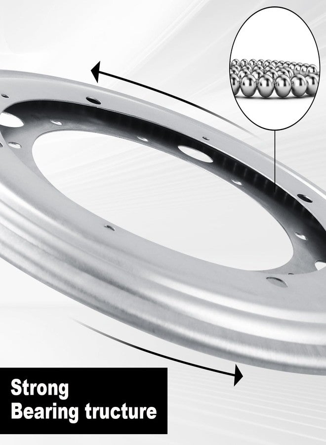 RHBLME 6 Pack 9 Inch Lazy Susan Hardware, 5/16" Thick Turntable Bearings, 1000Lbs Rotating Bearing Plate Heavy Duty Lazy Susan for Rotating Table, Corner Shelves, Book Case, Serving Tray - Image 3