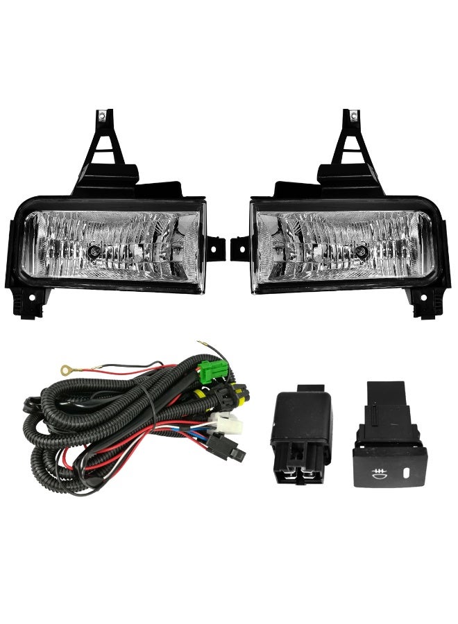 Fog Light Assembly Set for Toyota Land Cruiser 2008 – KASHAFI Front Bumper Fog Lamps with Wiring Harness & Switch, H11 12V 28W Halogen Bulbs, Waterproof, Direct Replacement (Left & Right) - LC2008TY - Image 1