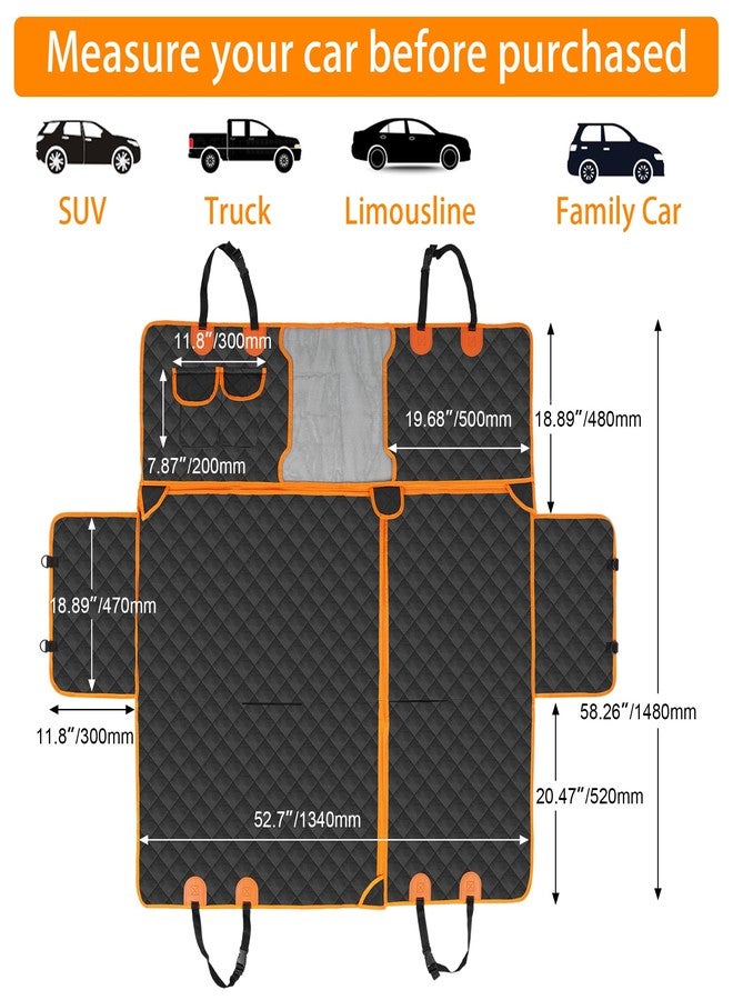 RUTU Back Seat Extender for Dogs, Large Space, Heavy Duty Waterproof Dog Car Seat Cover Fits Middle Armrest for Cars,SUVS & Small Trucks,Non-Slip Durable Soft Back Seat Covers - Image 2