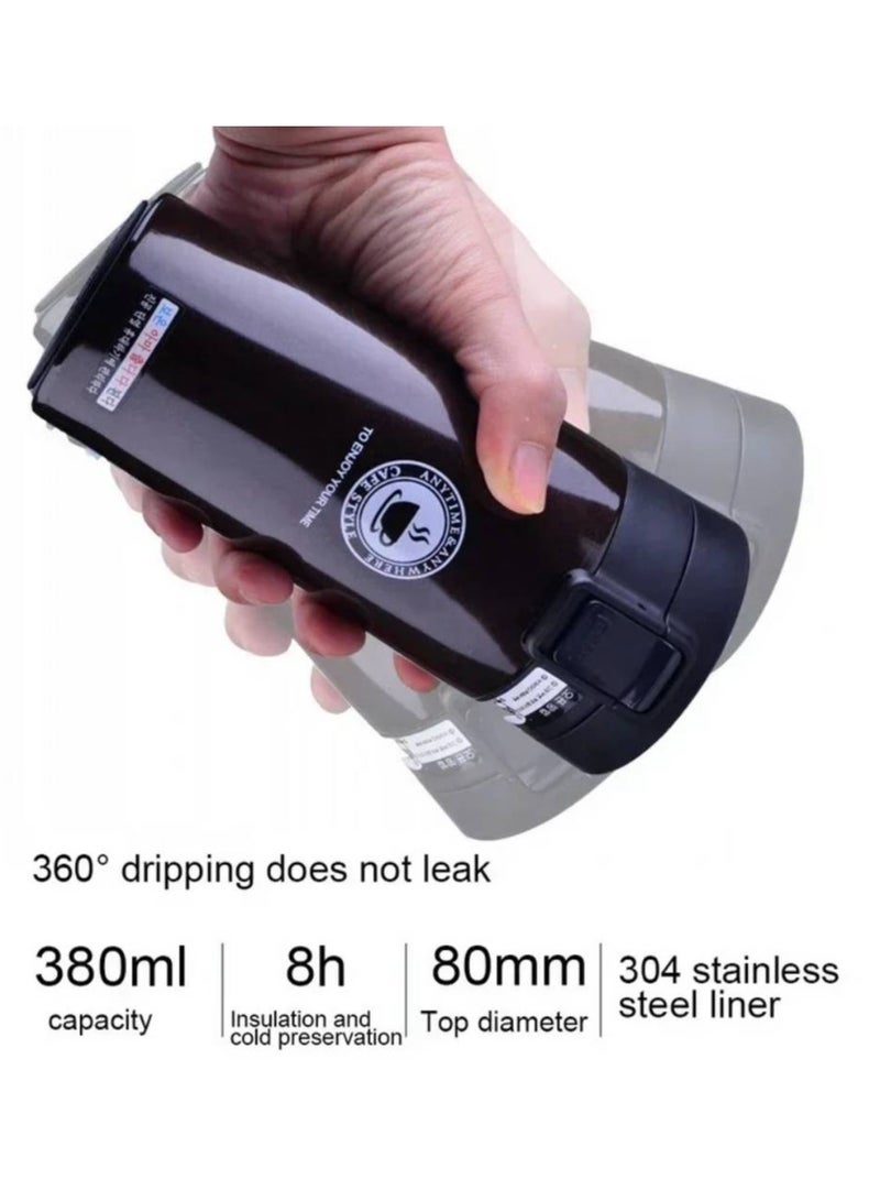 AROAQ 500ml Thermal Mug Double Wall 304 Stainless Steel Coffee Cup Vacuum Flask Thermos Water Bottle Tea Coffee Leak-proof Thermos Mug - Image 3