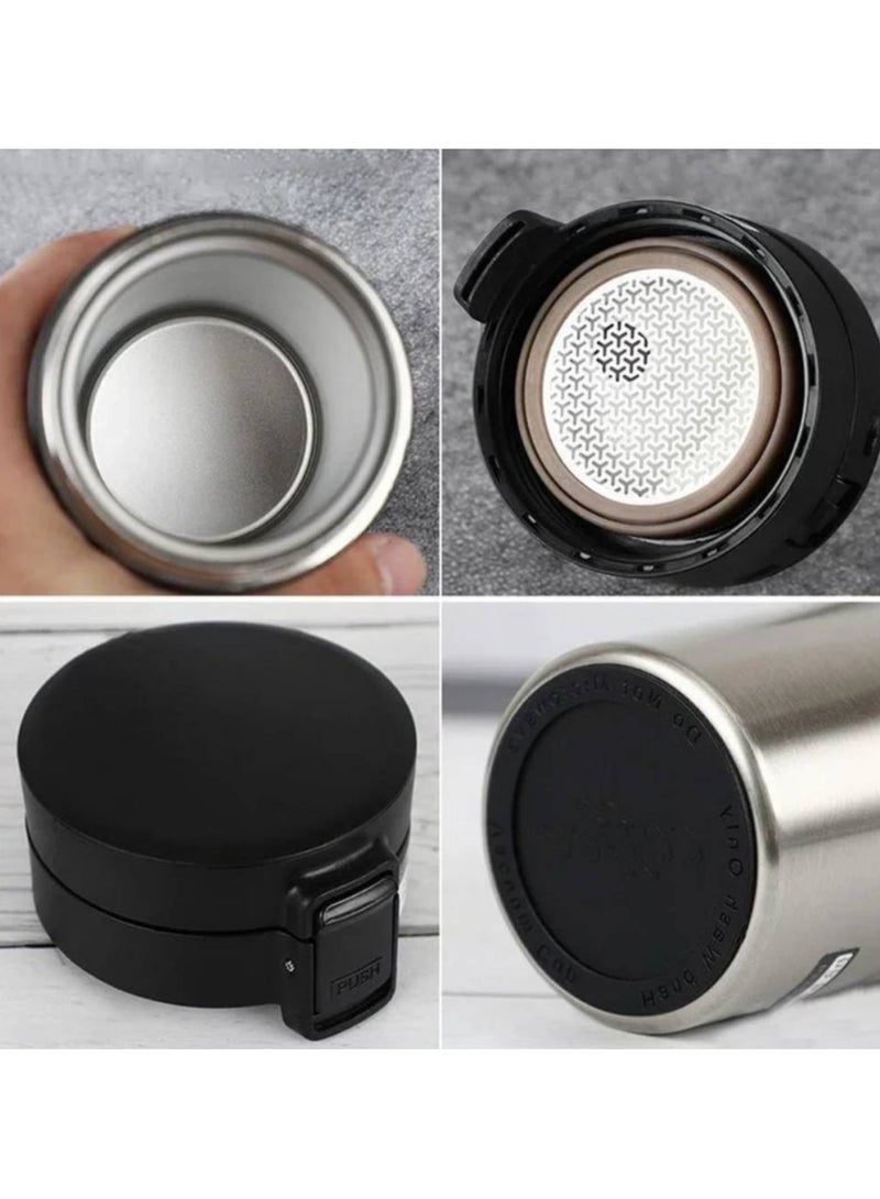 AROAQ 500ml Thermal Mug Double Wall 304 Stainless Steel Coffee Cup Vacuum Flask Thermos Water Bottle Tea Coffee Leak-proof Thermos Mug - Image 4