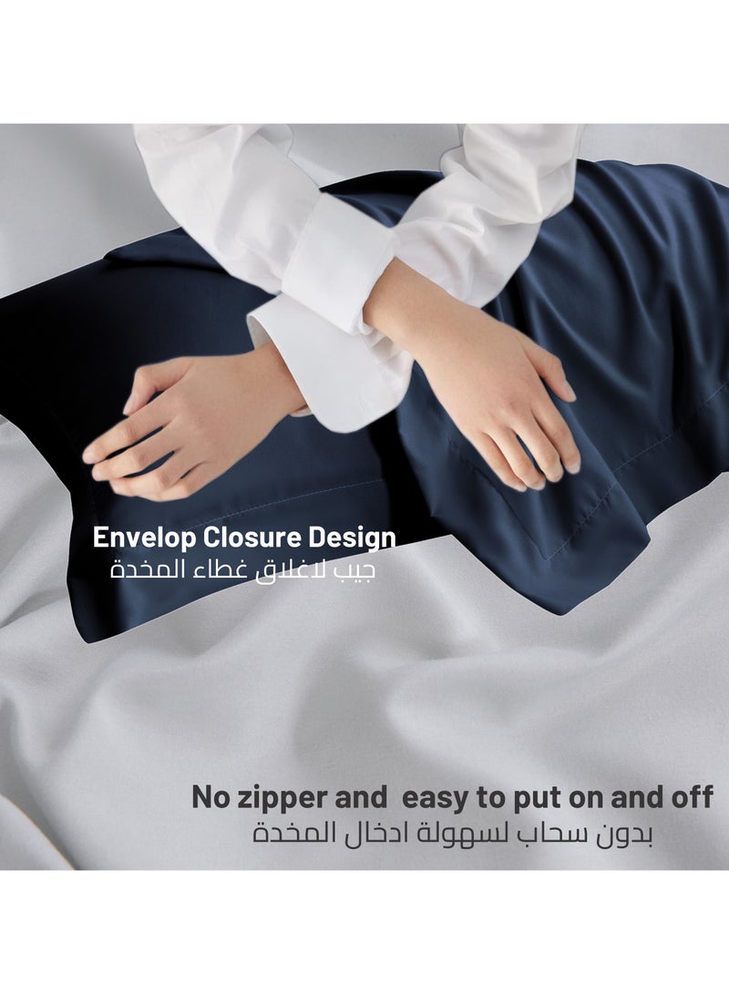 Donetella Standard Pillowcase Set of 2, Size 50x75 cm, Ultra Soft Brushed Microfiber, Envelope Closure, Durable, Wrinkle & Fade Resistant Pillow Covers  - Image 3