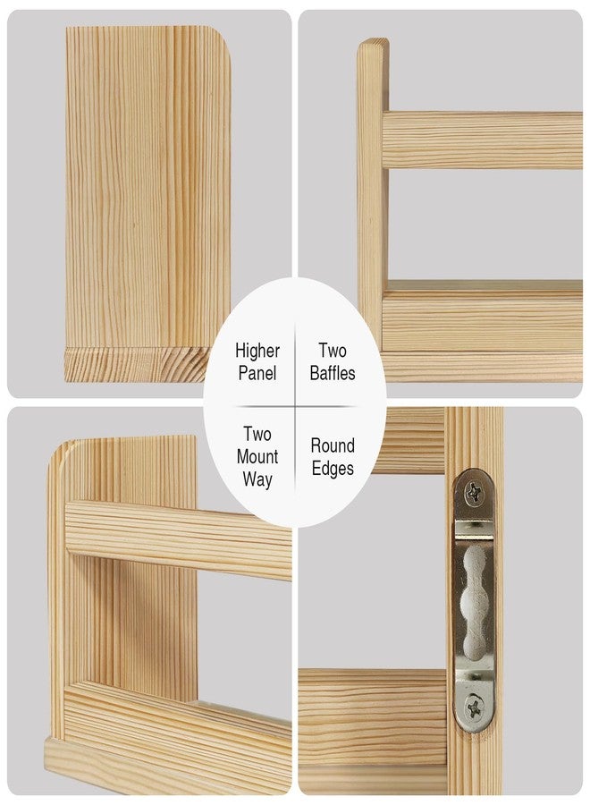 Harwaya Natural Wood Wall Bookshelf for Kids Bedroom Set of 3, 24 Inch Wooden Floating Nursery Book Shelves for Baby Boy Girl Room, Wall Mounted Toddler Book Shelf for Toy Organizers and Storage - Image 2