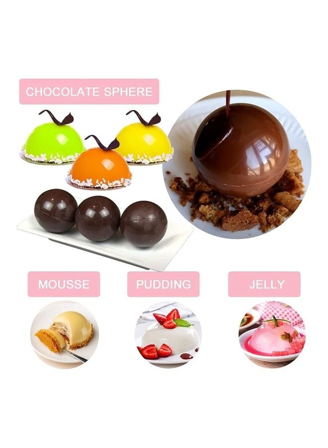 Western Mountains Silicone Mold For Chocolate，Half Sphere Silicone Molds For Baking, BPA Free Cupcake Baking ，Silicone Molds for Making Chocolate, Cake, Jelly, Dome Mousse (3Pcs Blue) multicolour - Image 3