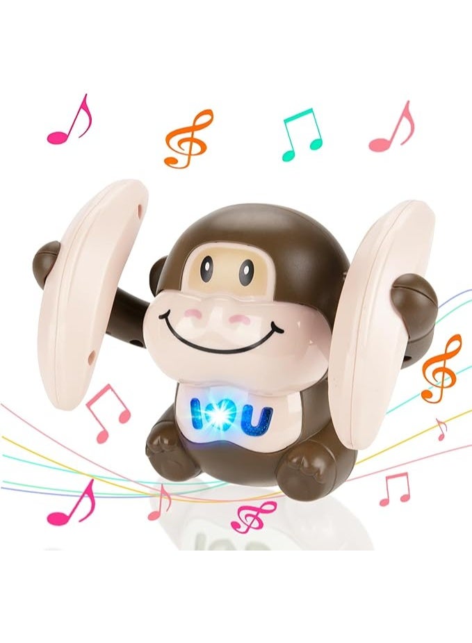educational toy, made of plastic, suitable for both boys and girls from birth. It features music, lights, and a crawling motion. It helps develop children's sensory skills.