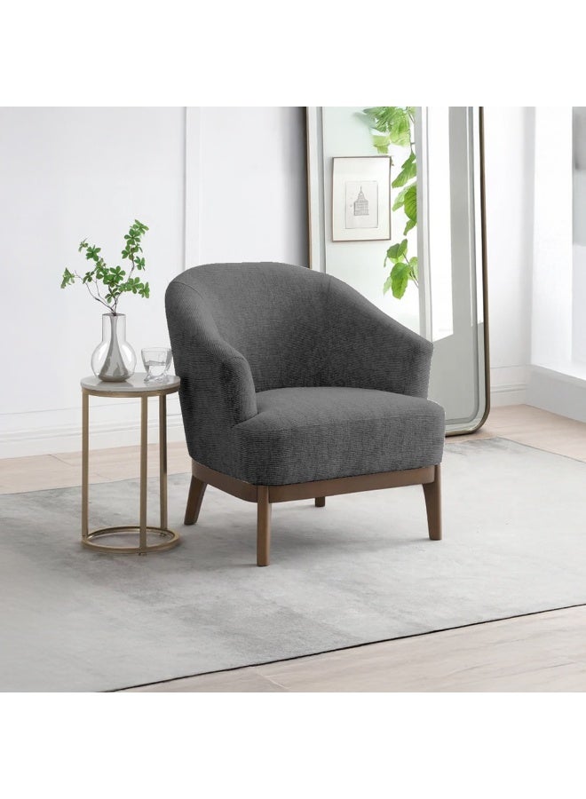 ROTAI Laura Lounge Chair with 2-Year Warranty | Soft Fabric Accent Chair | D28 High-Density Foam | Spring Support | Pine Wood Frame | Modern Armchair for Living Room or Bedroom. - Image 5