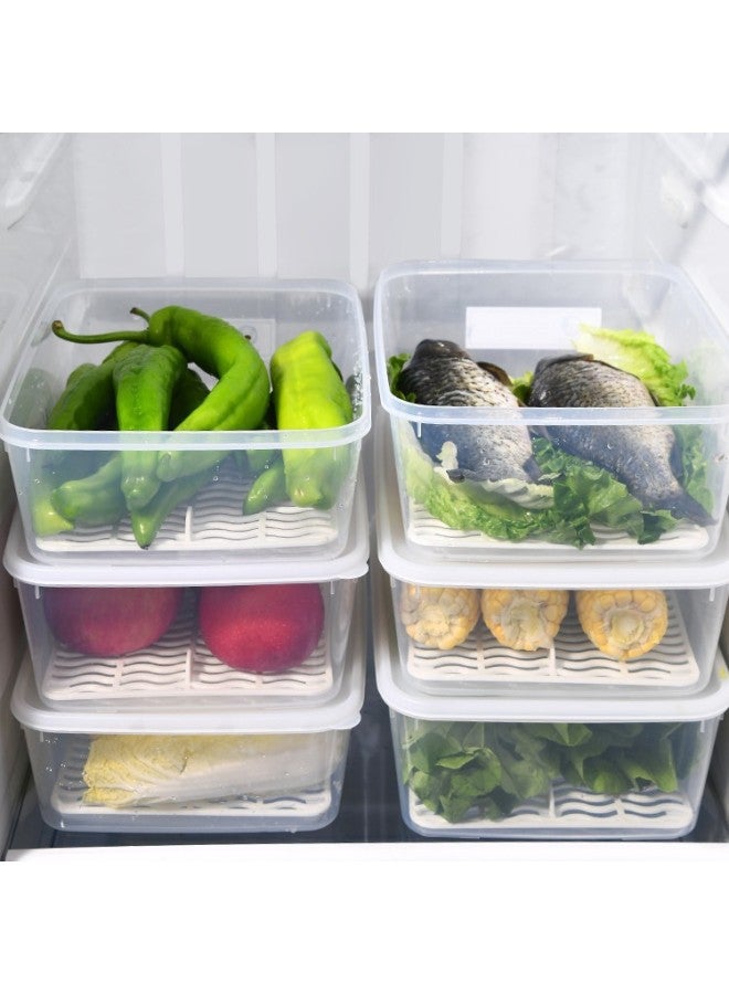 Japan Refrigerator Antibacterial Storage Box Food Grade Freezer Freezer Special Frozen Meat Storage Refrigerator Storage Box-Specifications:230-S-4392  1300ml-Color:Transparent  - Image 3