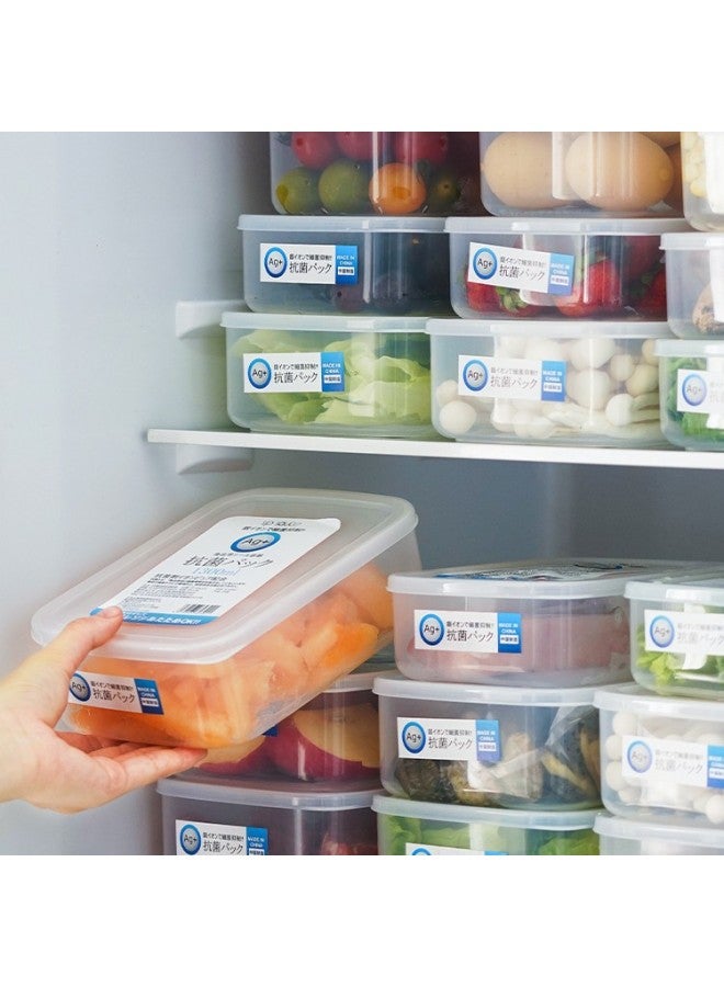 Japan Refrigerator Antibacterial Storage Box Food Grade Freezer Freezer Special Frozen Meat Storage Refrigerator Storage Box-Specifications:230-S-4392  1300ml-Color:Transparent  - Image 1