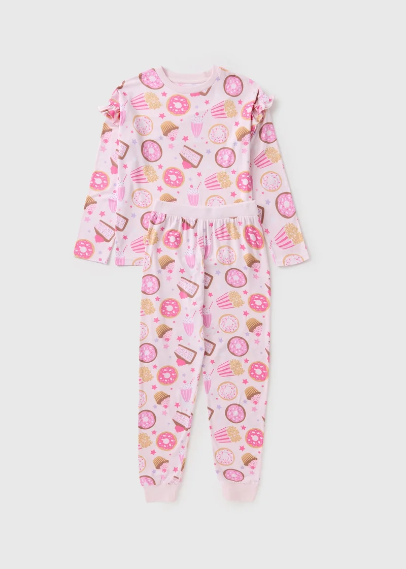 ماتلان Girls Sweet Treats Soft Touch Pyjama Set