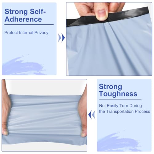JollyTrip Poly Mailers 14.5x19, Large Poly Mailers 100 Pack, Shipping Mailers with Self Seal Adhesive, Waterproof and Tear-Proof Mailers Poly Bags for Small Business (Light Blue） - Image 4
