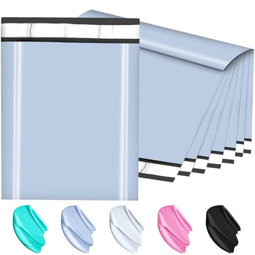 JollyTrip Poly Mailers 14.5x19, Large Poly Mailers 100 Pack, Shipping Mailers with Self Seal Adhesive, Waterproof and Tear-Proof Mailers Poly Bags for Small Business (Light Blue） - Image 1
