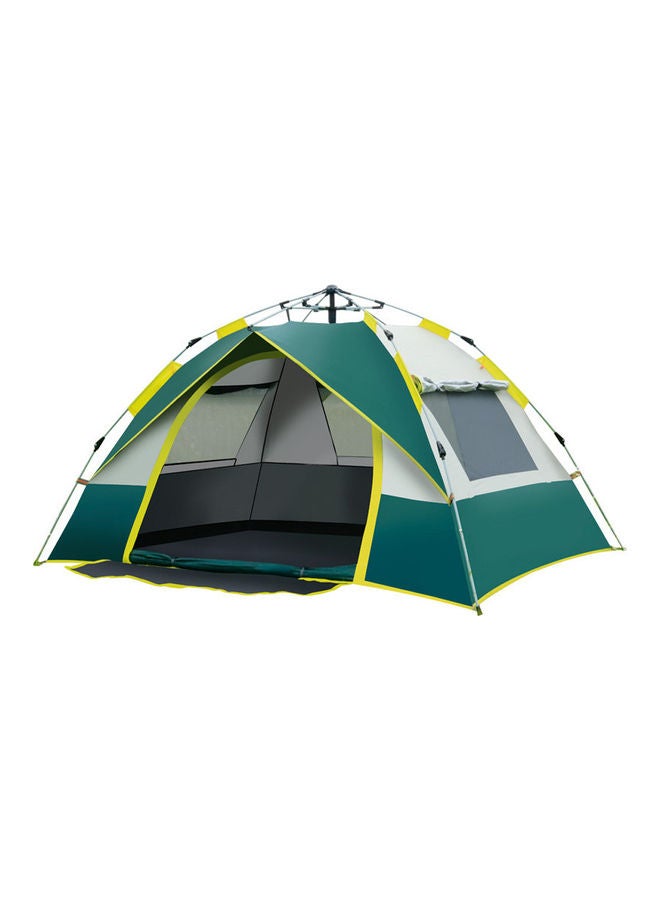 Arabest 2-3 People Outdoor Camping Fully Automatic Quick Opening Tent With One Door And Three Windows Green/White - Image 1