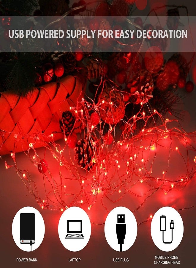 MANSAA M23 USB LED String Light | 5 Meter 50 LEDs | Red Color | USB Operated | Home Decor LED Light - Image 4