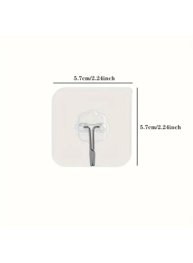 10pcs Clear Suction Cup Hooks Strong Adhesive Wall Hooks for Kitchen Bathroom Storage - Image 4