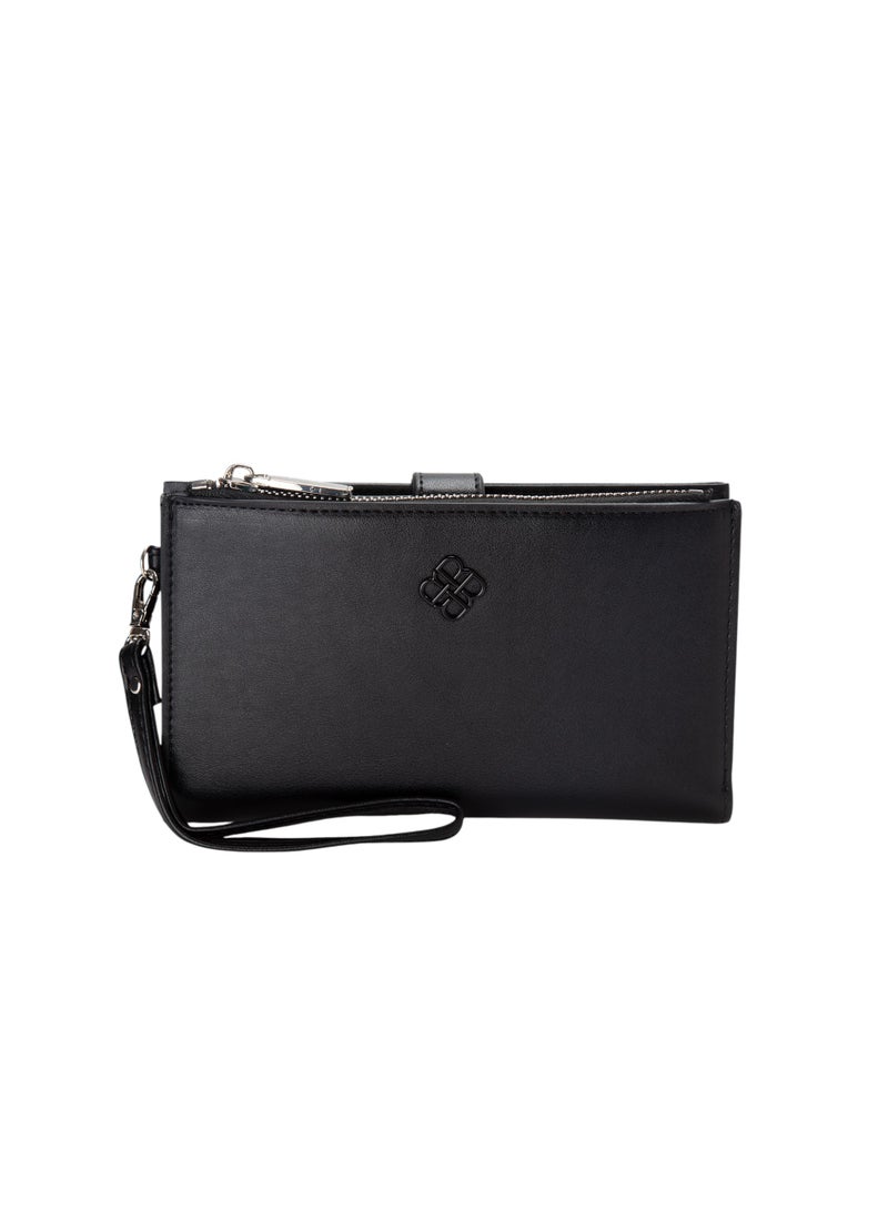 Bata Textured Wallet with Hand Strap - Image 1