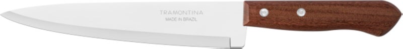 TRAMONTINA Professional Cooks Knife for Slicing, Chopping & Dicing â€“ Stainless Steel Blade, Comfortable Handle for High-Performance Kitchen Use â€“ 8-Inch Wooden Natural 1 Piece