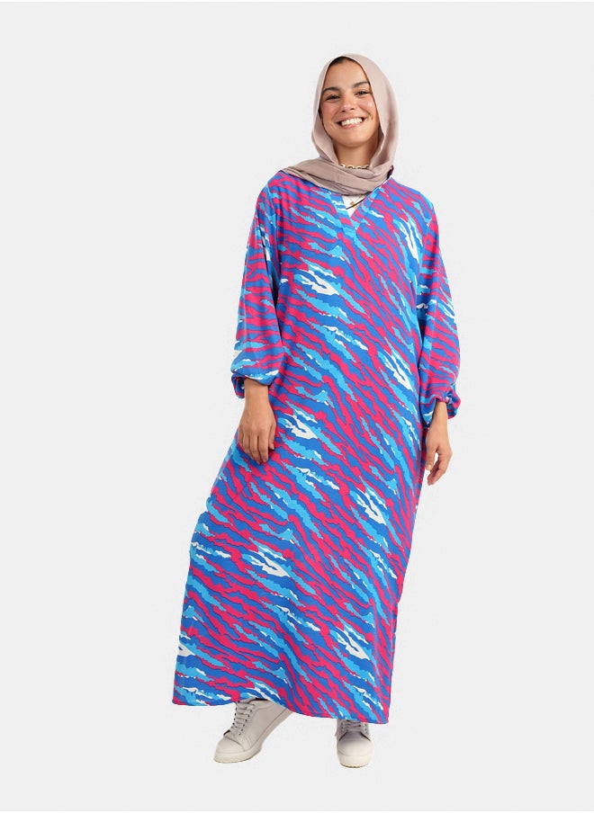 Clue Long Dress in Long Puffy Sleeves  - Image 2