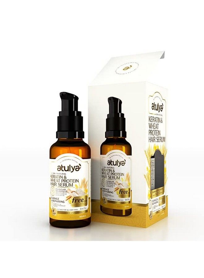 atulya Keratin & Wheat Protein Hair Serum 50Ml - Image 2