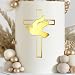 ALNGFUIK Cross Peace Dove Cake DecorationMirror Gold Acrylic Dove Cross for Baptism Holy Communion Christening Baby Shower Baptist Theme Party Birthday Supplies - Image 2