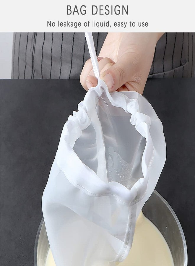 Melostu 4PCS Large Size Fine Mesh Nylon Strainer For Kitchen，CheeseCloth For Straining With Handle Strainers ,Extra Fine Mesh Strainer Cheese Cloths Bulk Sieve For Cooking Kitchen Tools For Straining - Image 3