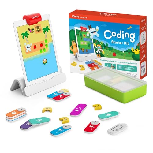 Osmo  Coding Starter Kit for iPad3 Educational Learning GamesAges 510 Learn to Code Basics PuzzlesSTEM ToyLogic FundamentalsOsmo iPad Base Included - Image 1