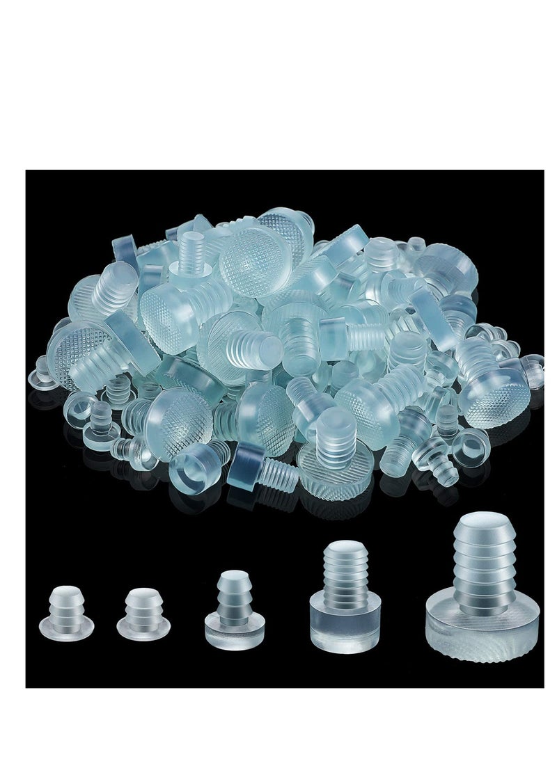 Silicone Glass Table Bumpers, 150 Anti-Collision Pads for Noise Reduction and Non-Slip Protection (5 Sizes) - Image 1