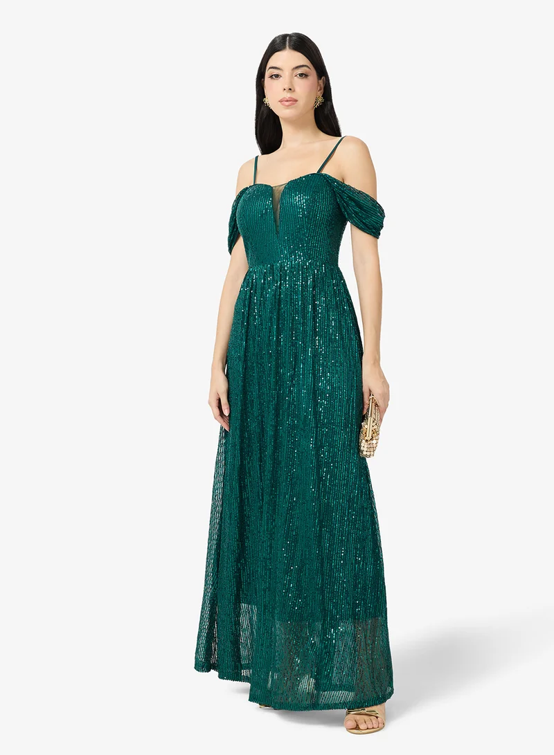 Ella Limited Edition  Cold Shimmer Shimmer Dress for Women | Best Price UAE