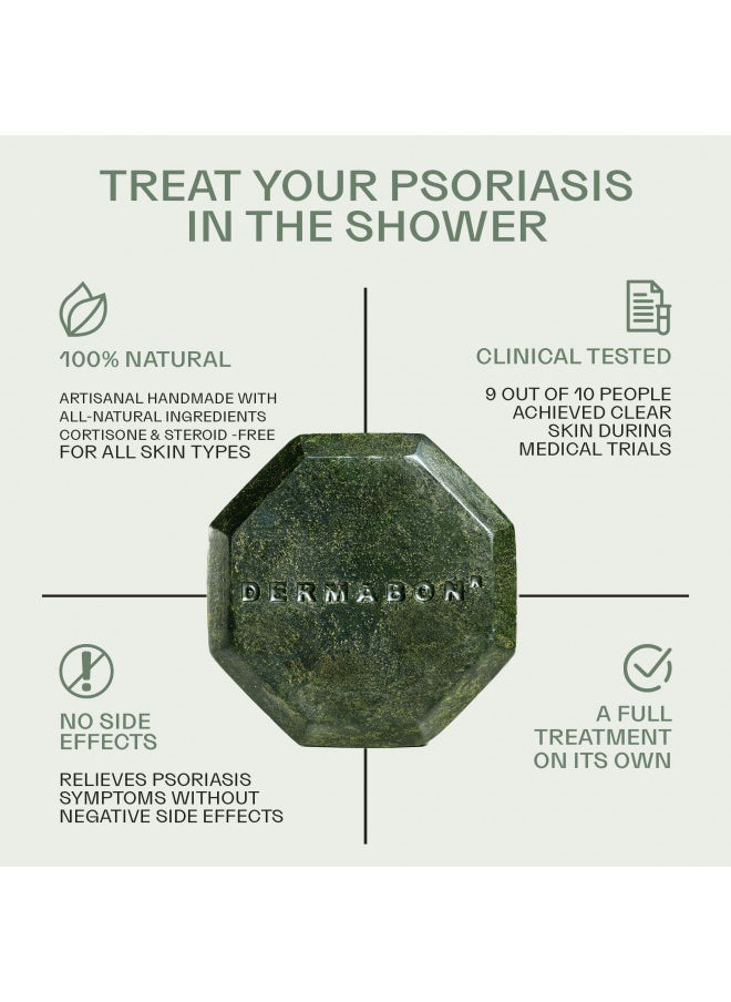 DERMABON - Dermabon Psoriasis, Dermatitis & Dandruff Control soap bar with 2% Coal Tar as its Active Ingredient - 1 Pack - Image 1