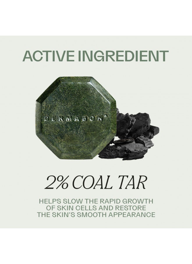 DERMABON - Dermabon Psoriasis, Dermatitis & Dandruff Control soap bar with 2% Coal Tar as its Active Ingredient - 1 Pack - Image 1