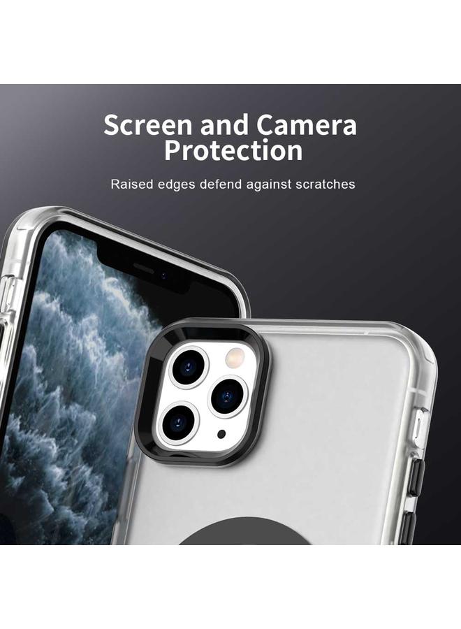 زبون جراب لهاتف iPhone 11 Pro Max من سلسلة Color Blocking MagSafe المغناطيسي PC Hybrid TPU - Image 5