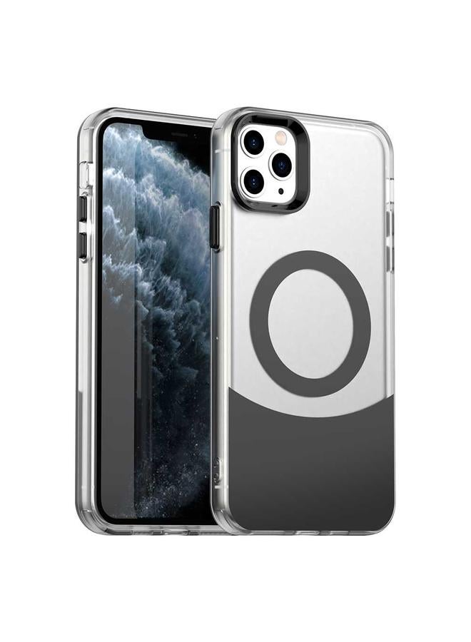 زبون جراب لهاتف iPhone 11 Pro Max من سلسلة Color Blocking MagSafe المغناطيسي PC Hybrid TPU - Image 1