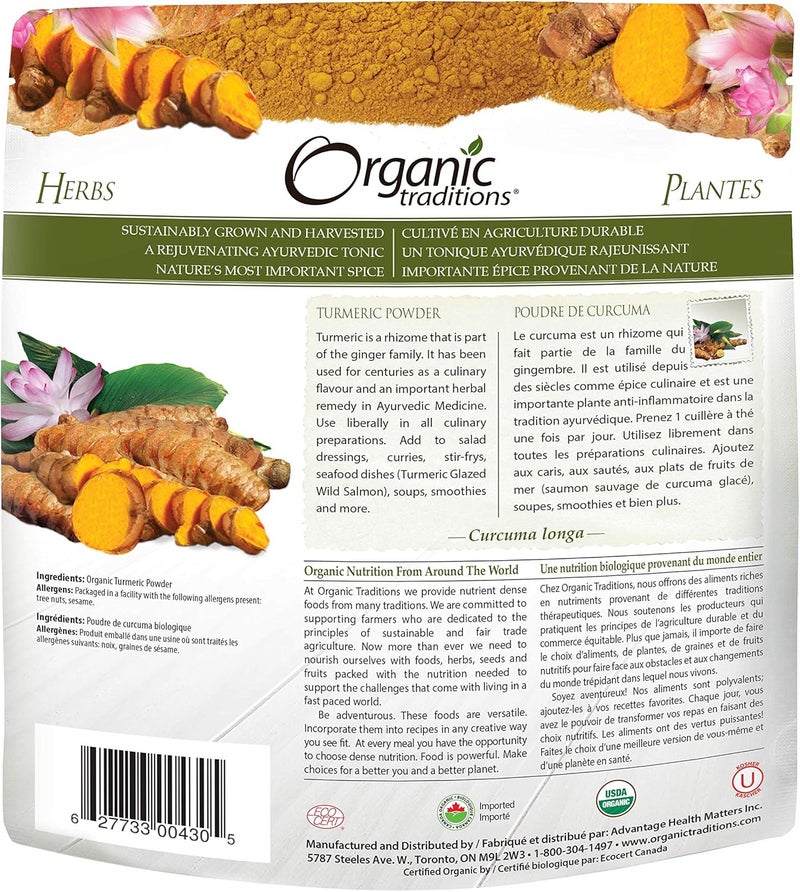 Organic Traditions Turmeric Powder 200g | Sustainably Grown | Rejuvenating Ayurvedic Tonic | Nature’s Most Important Spice, 7 oz - Image 2