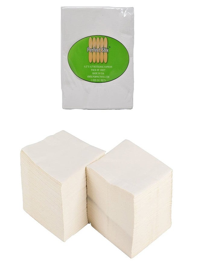 Perfectware 2 Ply White Beverage Napkins, 300ct - Image 1