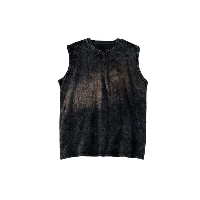 Cotton Washed Old Vest T-Shirt Light Version Loose Tide Brand Unisex Sleeveless T - Image 1