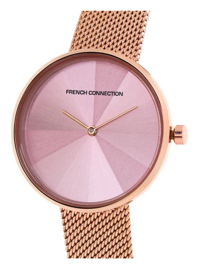 French Connection Women's Analog Quartz Pink Dial Stainless Steel Watch FCL21-D - Image 2