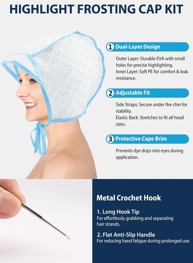 YOOVR 19PCS Hair Bleach Highlighting Kit with Hair Dye Brush and Bowl Set Color Whisk, Highlight Frosting Cap with Hook, Gloves and Capes, Home Use Salon Tools for Hair Bleaching Coloring Dying - Image 3