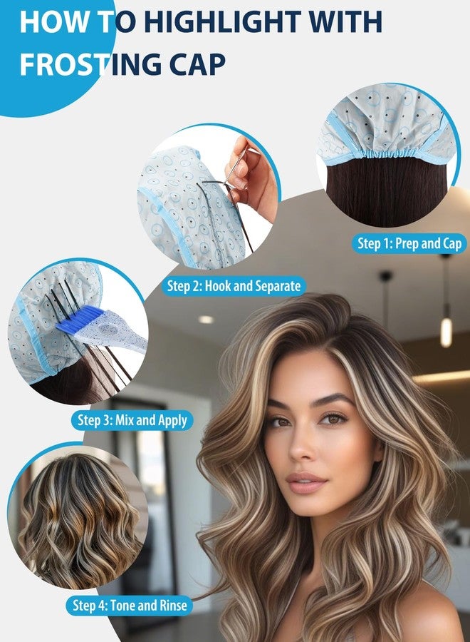 YOOVR 19PCS Hair Bleach Highlighting Kit with Hair Dye Brush and Bowl Set Color Whisk, Highlight Frosting Cap with Hook, Gloves and Capes, Home Use Salon Tools for Hair Bleaching Coloring Dying - Image 4