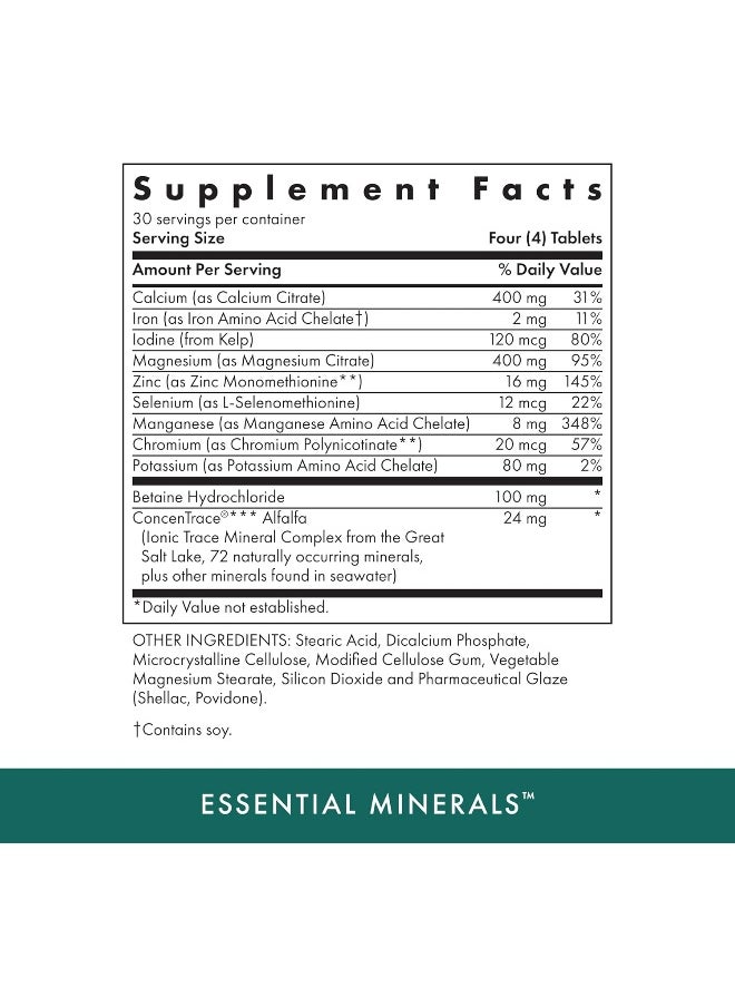 MICHAEL'S - Naturopathic Programs Essential Minerals 120 Vegan Tablets - Image 1