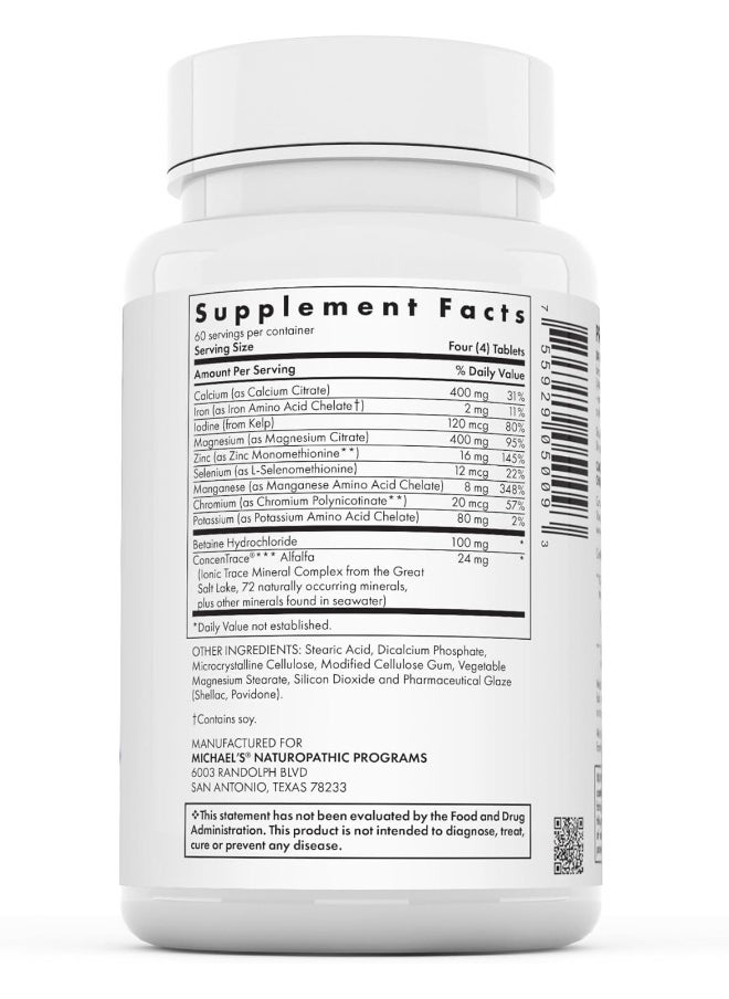 MICHAEL'S - Naturopathic Programs Essential Minerals 120 Vegan Tablets - Image 1