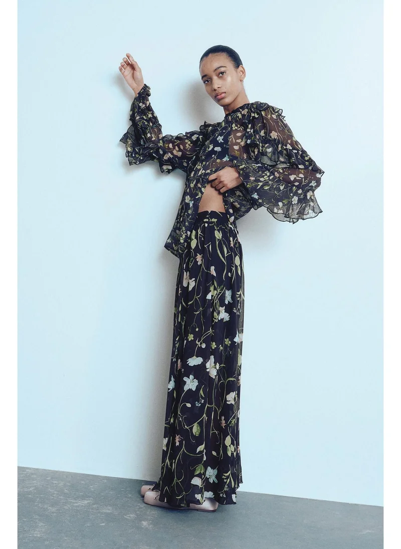 H&M Chiffon maxi skirt