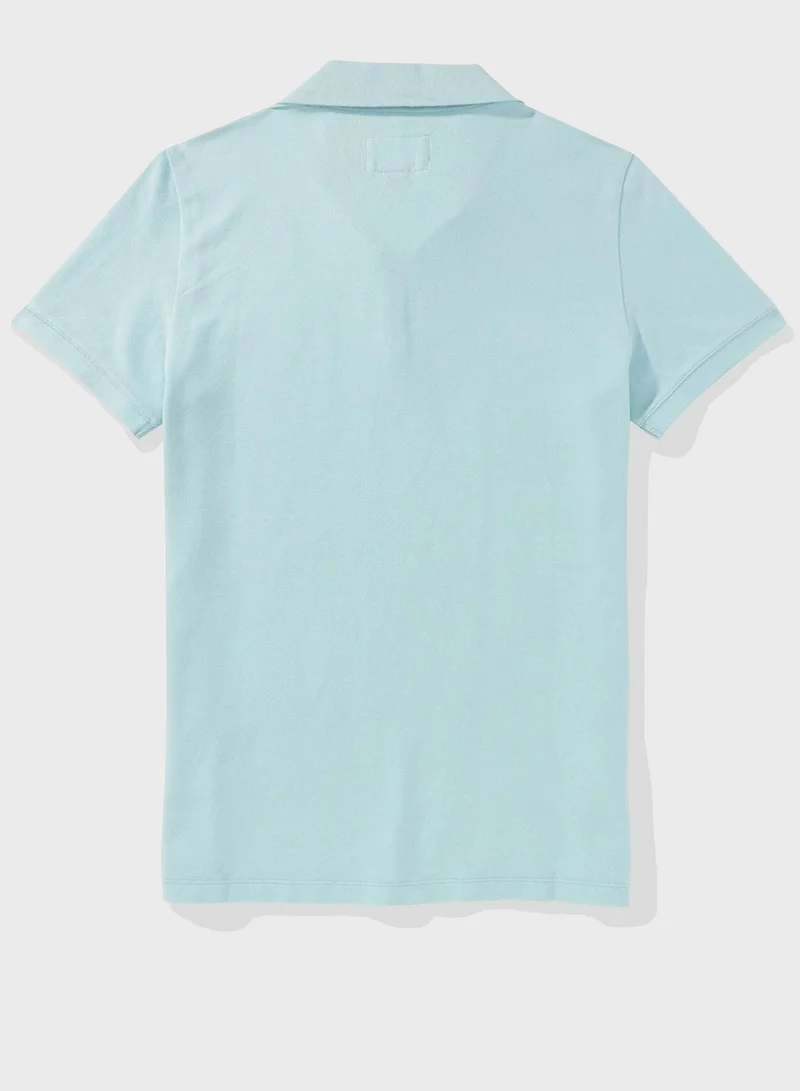 امريكان ايجل Logo Detail Short Sleeve Polo Shirt