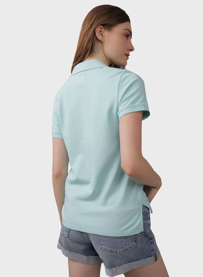 امريكان ايجل Logo Detail Short Sleeve Polo Shirt