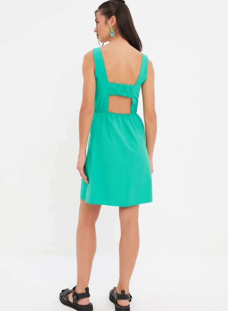 trendyol Square Neck Strappy Dress